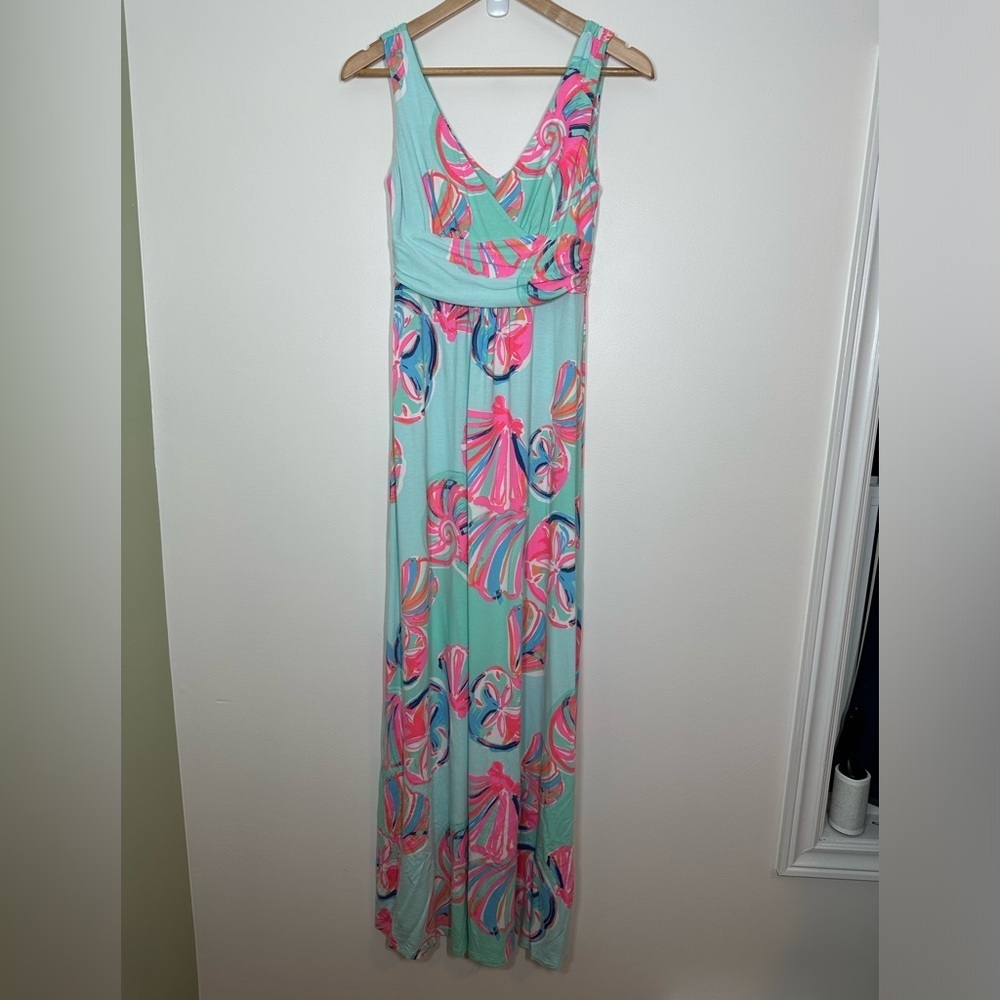 Lilly Pulitzer‎ Sloane Maxi Dress Minty Fresh on the Rocks Small